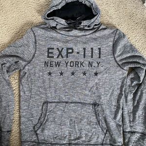 Grey Express Hooded Sweatshirt size Medium
